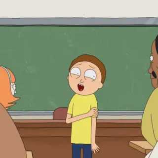 🛸 Morty Smith Rick and Morty animiert, Cartoon, Rick and Morty, Morty, ungeschickt telegram sticker