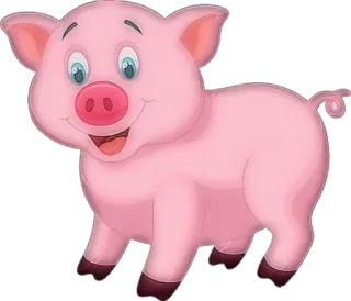 🐷 หมู, สัตว์, การ์ตูน, สัตว์เลี้ยงในฟาร์ม, น่ารัก telegram sticker