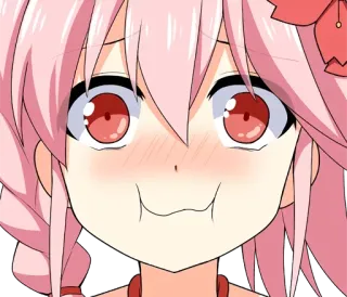 😃 Anime, Desenho animado, Fofo, Garota, Engraçado, Rubor whatsapp sticker