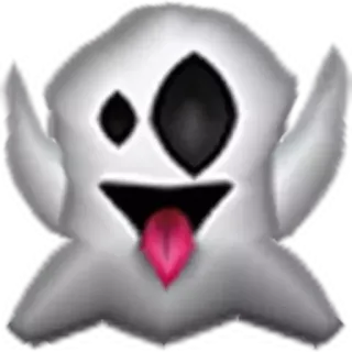 👻 fantôme, dessin animé, mignon, langue, yeux, bouche telegram sticker