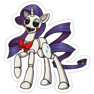😈 unicorn, robot, pony, horror, creepy, doll telegram sticker