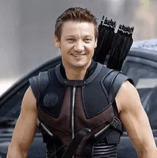 🌪 Hawkeye Marvel Comics vingadores, super-herói, arqueiro, arco, flecha, jeremy renner telegram sticker