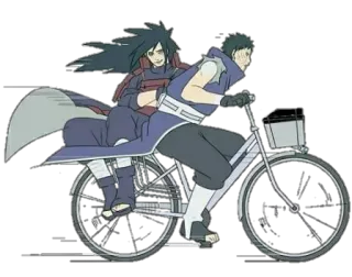 🚵 Madara Uchiha Naruto animé, Naruto, Uchiha, Madara, drôle, vélo, dessin animé whatsapp sticker