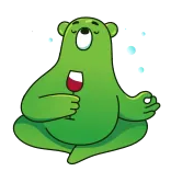 🍷 niedźwiedź, wino, medytacja, joga, relaks, zwierzę telegram sticker