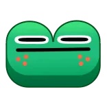 😑 żaba, zielony, zwierzę, kreskówka telegram sticker