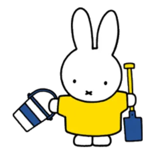 🏖 Miffy มิฟฟี่, กระต่าย, การ์ตูน, เด็ก telegram sticker