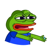 😡 AAA Hoạt hình, Giận dữ, Hét, Khó chịu, Đỏ, Xanh lam telegram sticker