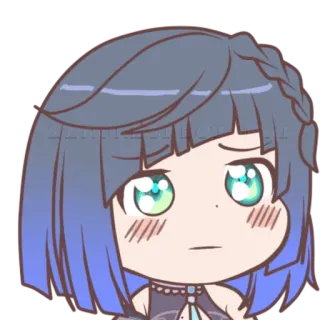 🥺 anime, chibi, cute, cartoon, sticker, girl, kawaii whatsapp sticker