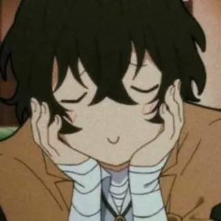 ☺️ Osamu Dazai Bungou Stray Dogs 애니메이션, 만화, 다자이 오사무, 문호 스트레이 독스, 캐릭터, 인물 사진 telegram sticker