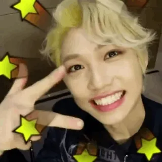 ➖ Simbolo della pace, K-pop, Asiatico, Carino, Stelle telegram sticker