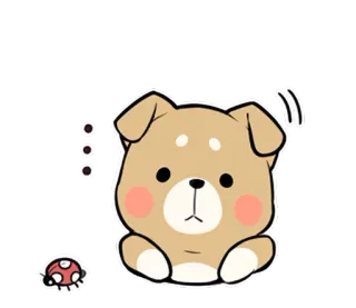 😐 собака, щенок, милый, животное, питомец, мультик telegram sticker
