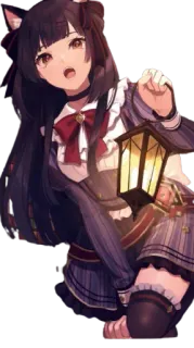 😋 Anime, Catgirl, Kawaii, Carino, Ragazza Anime, Illustrazione telegram sticker