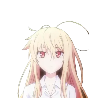 😶 Anime, Dziewczyna, Blondynka, Postać telegram sticker