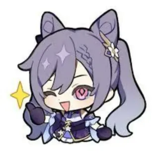 👍 Keqing Genshin Impact Anime, Videospiel, Chibi, Genshin Impact, Keqing whatsapp sticker