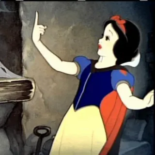 ⛄️ Snow White Snow White and the Seven Dwarfs 백설공주, 디즈니, 만화, 공주, 가운데 손가락 telegram sticker