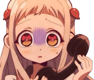 📱 Nene Yashiro Toilet-bound Hanako-kun Anime, Manga, Nene Yashiro, Hanako, duch szkolny, Postać, słodki telegram sticker