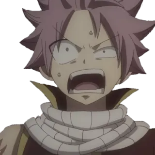😳 Natsu Dragneel Fairy Tail Anime, Fairy Tail, Natsu, Natsu Dragneel, Desenho animado, Irritado telegram sticker