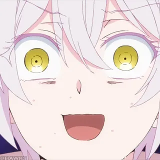 🩸 anime, face, expression, cartoon, eyes whatsapp sticker