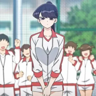 😶 Komi Shouko Komi Can't Communicate 애니메이션, 코미 양은 커뮤증입니다, 교복, 학생, 코미 쇼코 telegram sticker