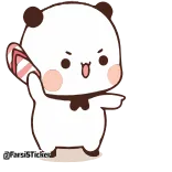 😠 Gấu trúc, Dễ thương, Hoạt hình, Kawaii, Động vật, Ngọt ngào, Kẹo mút telegram sticker