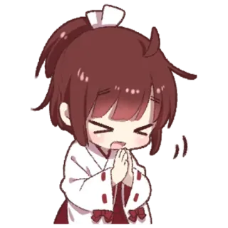 🙏 Anime, Manga, Kreskówka, Postać, Dziewczyna, Słodkie telegram sticker