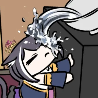 💦 Аниме, Мультфильм, Вода, Милый, Смешной, Анимированный whatsapp sticker