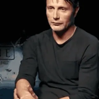 😏 Mads Mikkelsen, Aktor, Gwiazda, Duński, Hannibal telegram sticker