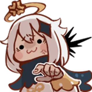 😡 Paimon Genshin Impact paimon, genshin impact, anime, video game, personagem, apontando telegram sticker