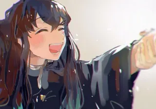 ☁️ anime, sorridente, felice, fanart, persona, personaggio whatsapp sticker