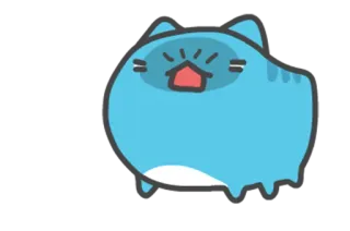 🖼 gato, bravo, fofo, desenho animado, animal whatsapp sticker