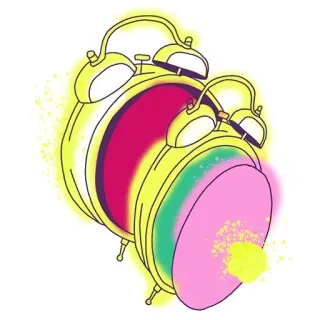 ⏰ jam, jam alarm, waktu, jam kartun, ilustrasi telegram sticker