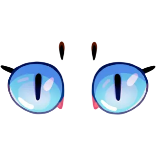 👁 augen, katze, süß, aufkleber whatsapp sticker