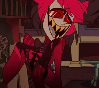 😃 Alastor Hazbin Hotel аластор, hazbin hotel, мультфильм, демон, анимация telegram sticker