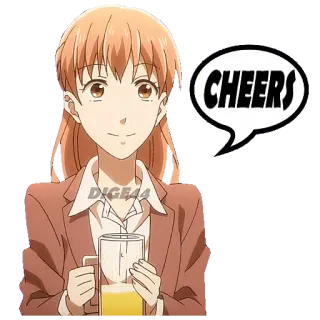 🍻 CHEERS Anime, Salute, Bevanda, Festa, Brindisi telegram sticker
