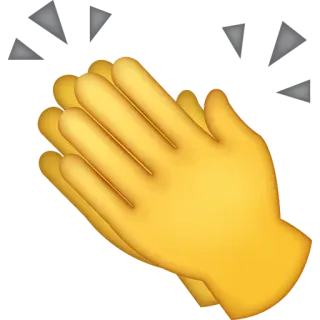 👏 applause, clap, hands, emoji, celebration, congratulations telegram sticker