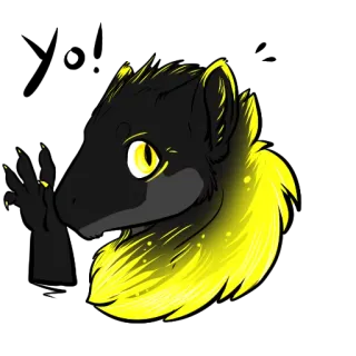 😀 animale, lucertola, rettile, cartone animato, peloso whatsapp sticker
