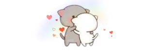 💞 น่ารัก, แมว, ความรัก, รุ้ง, หัวใจ telegram sticker