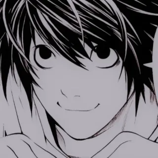 🔭 L Death Note Anime, Death Note, L Lawliet, Detective, Manga, Personaggio telegram sticker