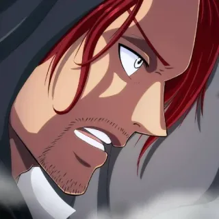 😠 Shanks One Piece アニメ, 海賊, シャンクス, ワンピース, 赤い髪 telegram sticker