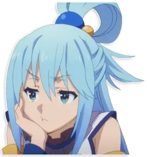 😍 Aqua Anime, Manga, Charakter, Süß, Lustig, Konosuba whatsapp sticker