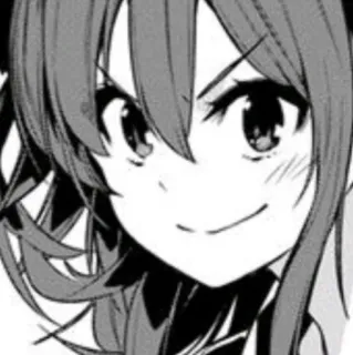 😼 Anime, Mangá, Garota, Sorriso, Rosto, Mulher telegram sticker
