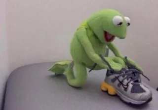 👟 Kermit кукла, лягушка, маппет, ботинок, кермит лягушонок telegram sticker