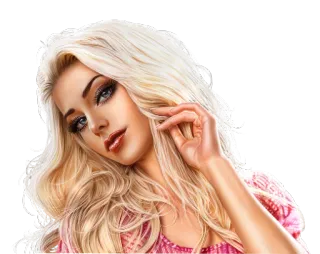 💁 rubia, mujer, belleza, retrato, maquillaje telegram sticker