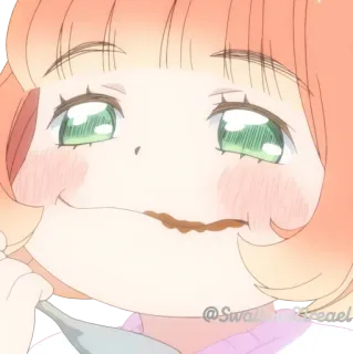 😋 @Swarestseigel Anime, Ăn uống, Dễ thương, Vui vẻ, Hoạt hình telegram sticker