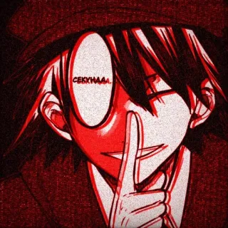 🌟 CEKYYHAAA Anime, Homem, Psiu, Silêncio, Dedo na boca telegram sticker