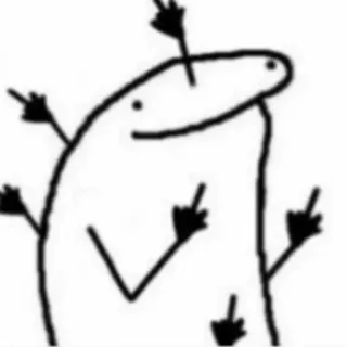 🖕 middle finger, offensive, rude, gesture, cartoon telegram sticker