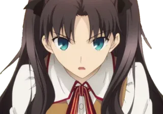 😠 Rin Tohsaka Fate/stay night anime, character, female, Tohsaka, Rin telegram sticker