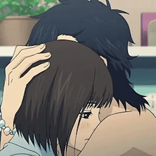 🫂 Anime, Abrazo, Pareja, Romance, Afecto whatsapp sticker