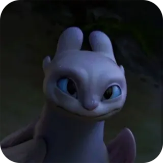 😅 Light Fury How to Train Your Dragon дракон, белый, животное, милый, фэнтези, фильм, мультфильм whatsapp sticker
