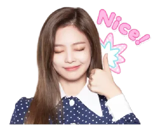 👍 Nice! pulgar arriba, positivo, aprobación, mujer, bien telegram sticker